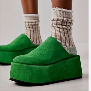 Free People Mantra Platform Mules/ Green/Size 36/ New
